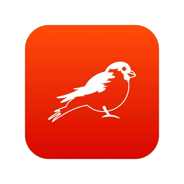 Bullfinch-ikon, digitalt rødt – stockvektor