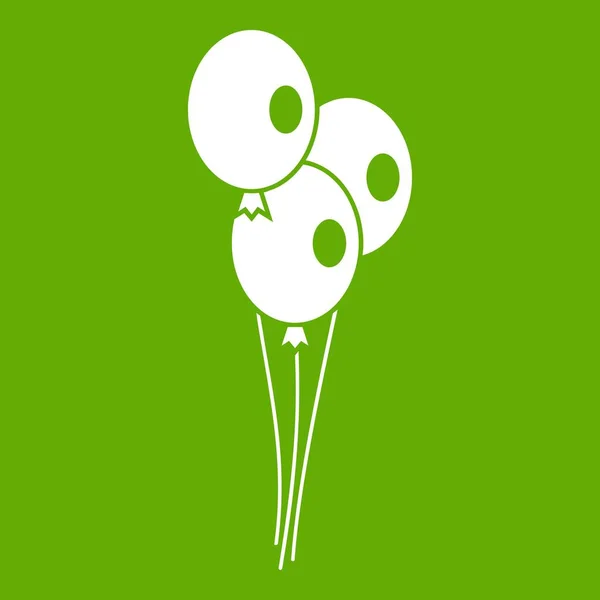 Hochzeitsballons Symbol grün — Stockvektor