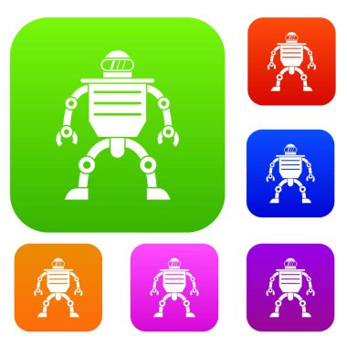İnsansı robot renk koleksiyonu ayarla