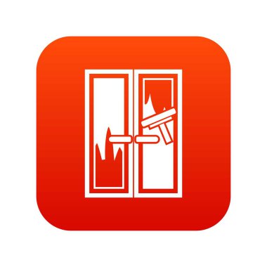 Pencere temizleme simgesini dijital kırmızı