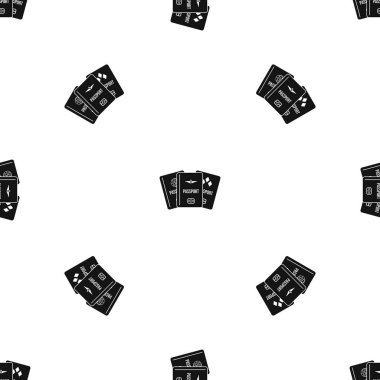 Pasaport desen sorunsuz siyah