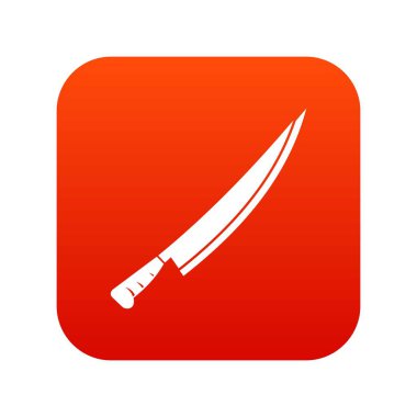 Uzun bıçak simgesi dijital kırmızı