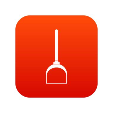 Kepçe temizlik için simge dijital kırmızı