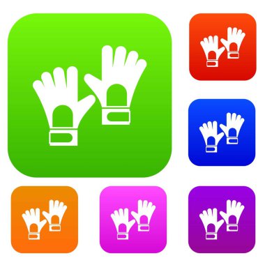 Kaleci eldiven renk koleksiyonu ayarla