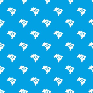 Brezilya harita bayrak deseni kesintisiz mavi