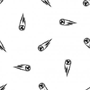 Uzun kuyruk desen sorunsuz siyah düşen meteor