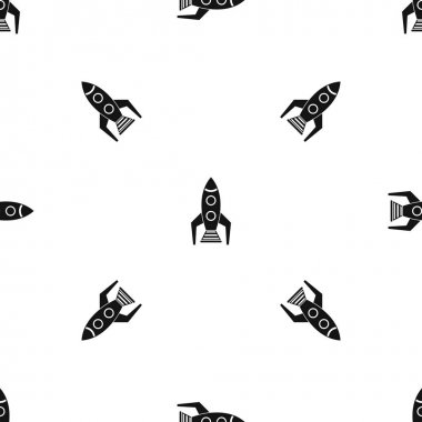 Uzay roketi desen sorunsuz siyah