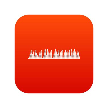 Dijital Ses Ekolayzır teknoloji simgesi dijital kırmızı