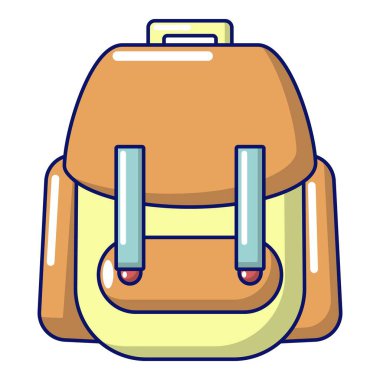 Sırt çantası simgesini, karikatür tarzı