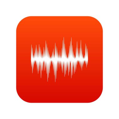 Dijital Ses Ekolayzır teknoloji simgesi dijital kırmızı