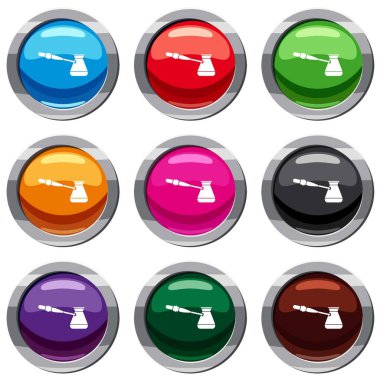 Kahve cezve 9 koleksiyonu ayarla