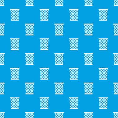 Çöp sepeti desen kesintisiz mavi