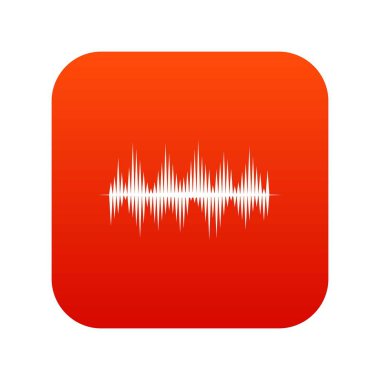 Dijital Ses Ekolayzır teknoloji simgesi dijital kırmızı