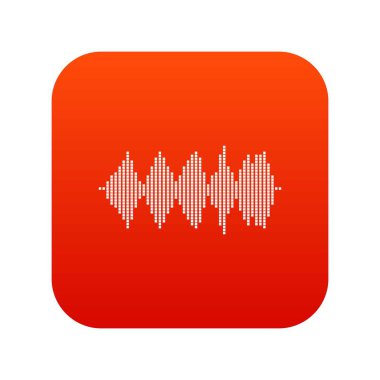 Dijital Ses Ekolayzır teknoloji simgesi dijital kırmızı