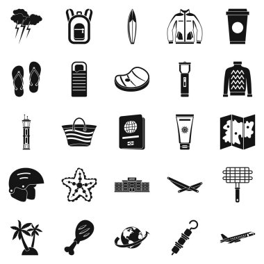 Ayın geri kalanı Icons set, basit tarzı