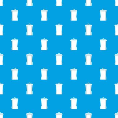 Çöp kutusu desen kesintisiz mavi