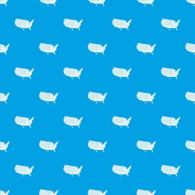 Amerikan harita desen kesintisiz mavi