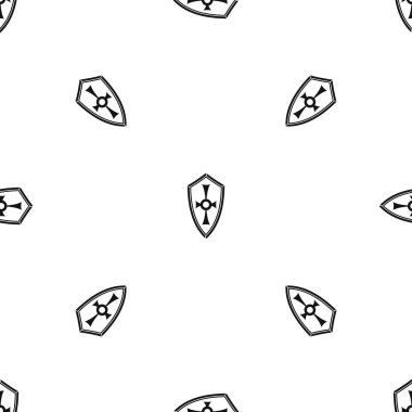 Kalkan desen sorunsuz siyah