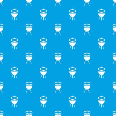 Barbekü desen kesintisiz mavi