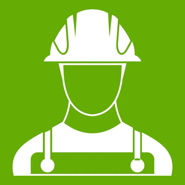 Builder-ikon grön — Stock vektor