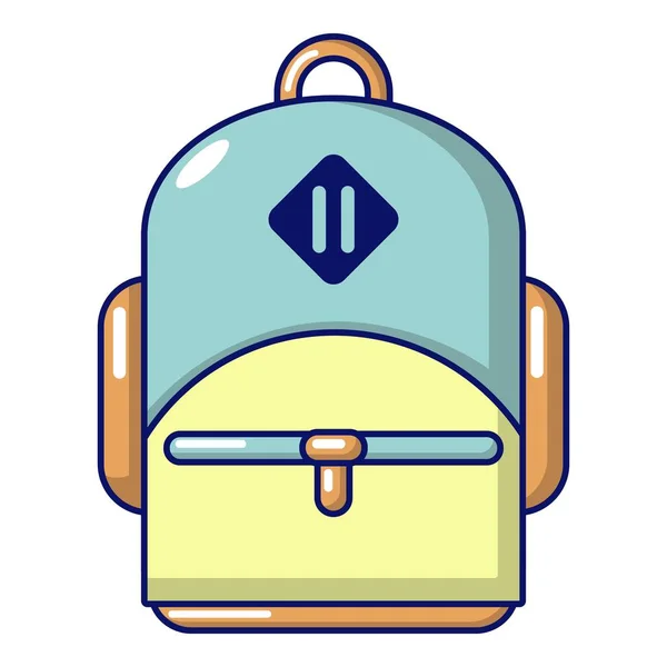 Икона школьной сумки, стиль мультфильма — стоковый вектор