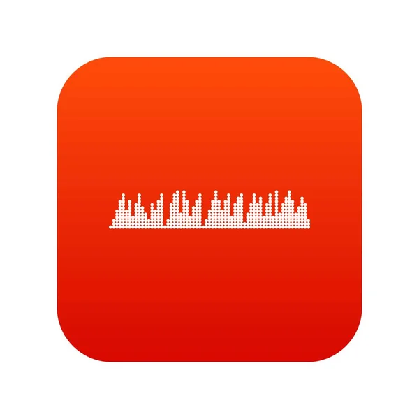 Audio digital equalizer technology icon digital red — Stock Vector