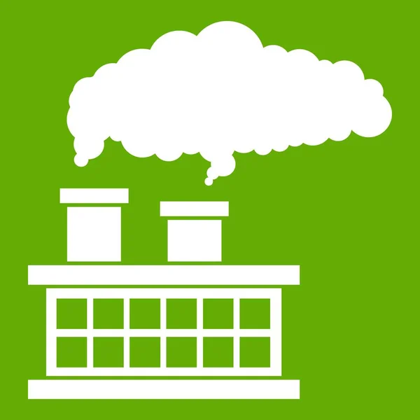 Pflanzenpfeife mit Rauch-Symbol grün — Stockvektor