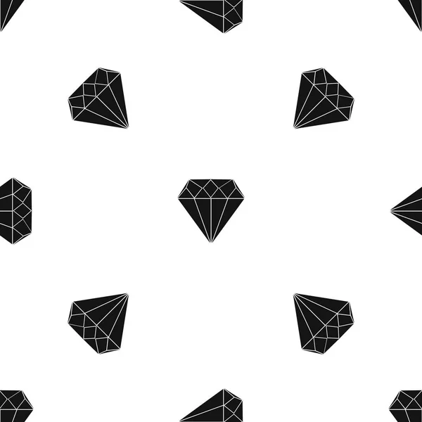 Diamantový vzor černá bezešvé triko — Stockový vektor