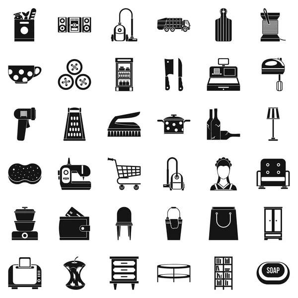 Conjunto de ícones de loja, estilo simples — Vetor de Stock