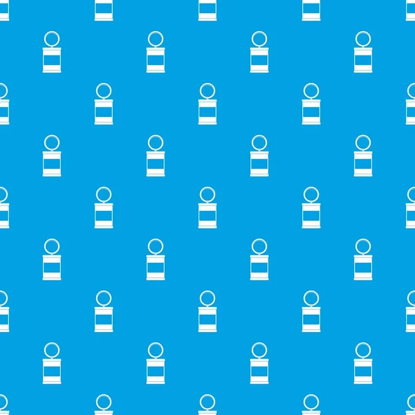 Poubelle avec motif pédale bleu sans couture — Image vectorielle