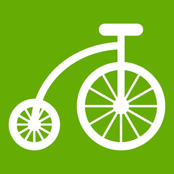 Children bicycle icon green — Stock Vector