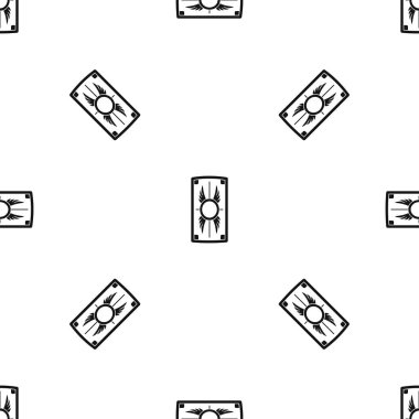 Süsleme desen sorunsuz siyahla kalkan