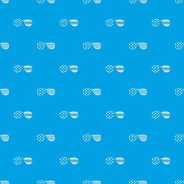 Amerikan gözlük desen kesintisiz mavi