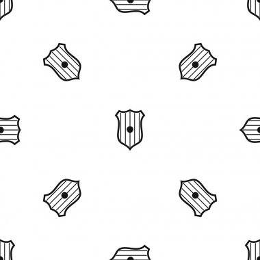 Koruyucu kalkan desen sorunsuz siyah