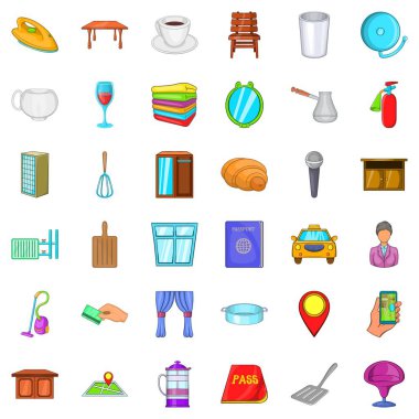 Daire Icons set, karikatür tarzı