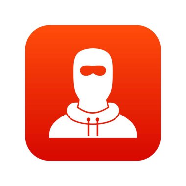 Adam yün simgesi dijital kırmızı