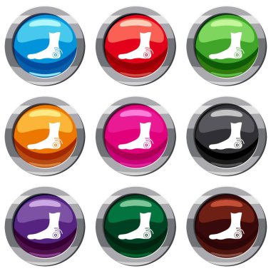 Ayak topuk 9 koleksiyonu ayarla