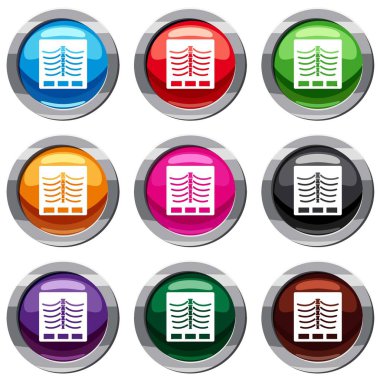 X ray fotoğraf 9 koleksiyonu ayarla