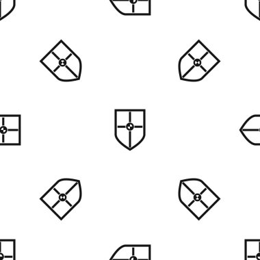 Kalkan dövüş desen sorunsuz siyah için