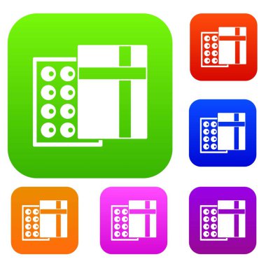 Çikolata set renk koleksiyonu ile kutu