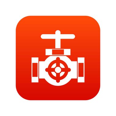 Vanalar simgesi dijital kırmızı ile boru