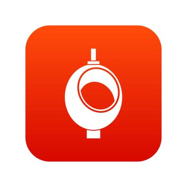 Pisuar veya çömleği erkekler simgesi dijital kırmızı için