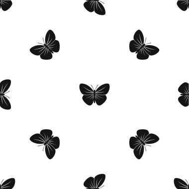 Siyah kelebek deseni sorunsuz siyah