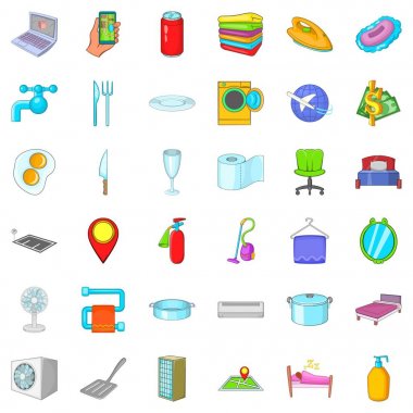 Kiracı Icons set, karikatür tarzı