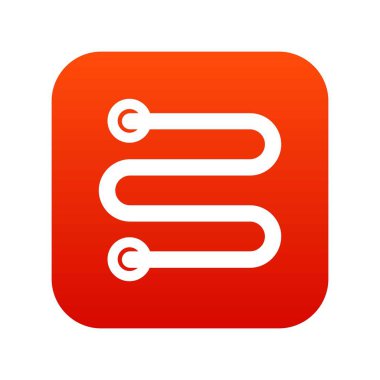 Isıtmalı havlu demiryolu simgesi dijital kırmızı