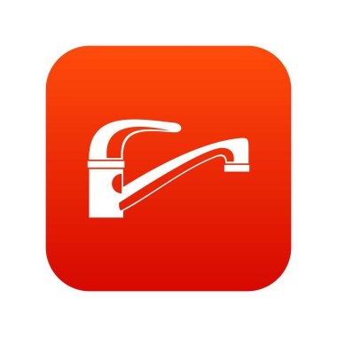 Su dokunun simgesi dijital kırmızı