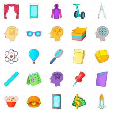 Bilim projesi Icons set, karikatür tarzı