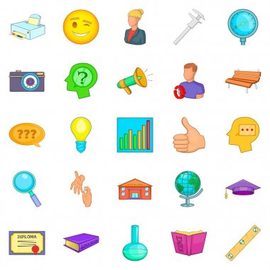 Araştırma projesi Icons set, karikatür tarzı