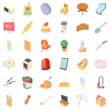 Televizyon Icons set, karikatür tarzı