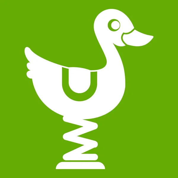 Passeio de pato em parque infantil ícone verde —  Vetores de Stock